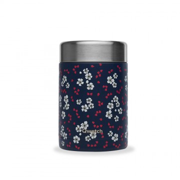 Boîte Repas Isotherme Hanami Bleu 600 ml - Qwetch, 5h chaud, 7h froid