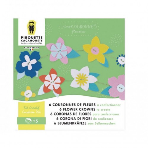Pirouette Cacahouète Kit créatif Mes couronnes de fleurs Pirouette Cacahouète Kit créatif Mes couronnes de fleurs