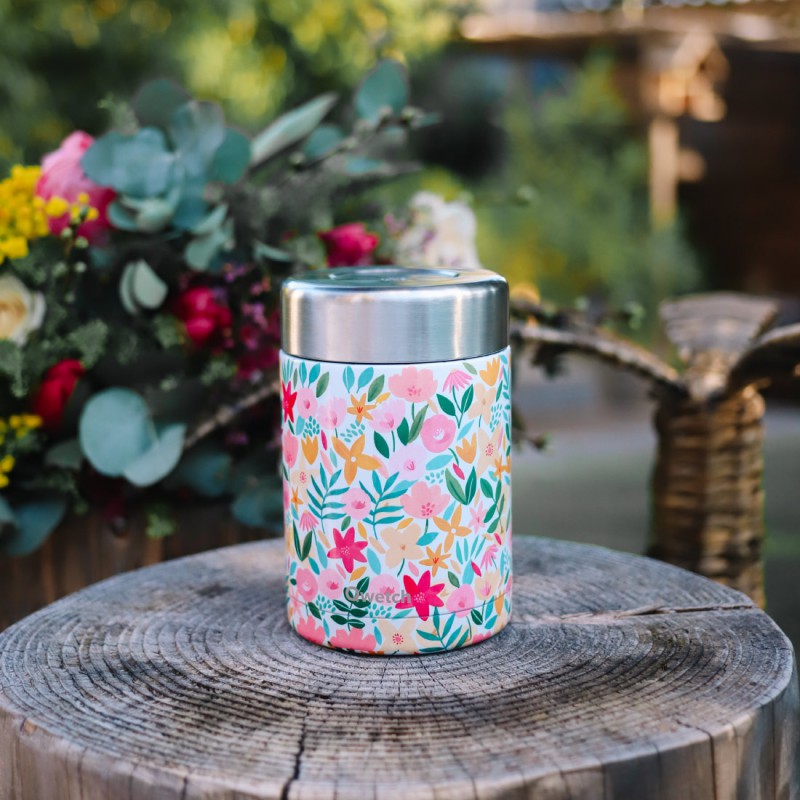 Boîte repas isotherme Flora Pink 600ml Qwetch - Chaud 5h, Froid 7h Voir la slide Boîte repas isotherme Flora Pink 600ml Qwetch - Chaud 5h, Froid 7h