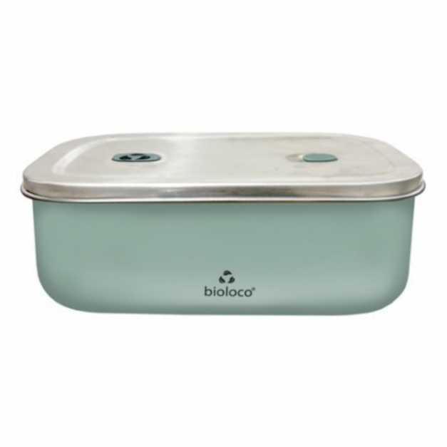 Lunchbox 500ml en acier inoxydable Mint - Bioloco Sky