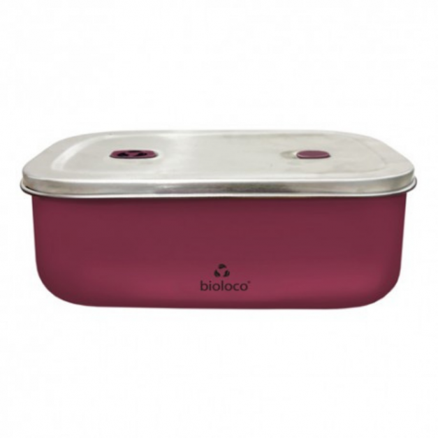 Lunchbox 500ml en acier inoxydable Berry Red - Bioloco Sky