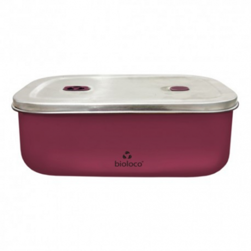 Lunchbox 500ml en acier inoxydable Berry Red - Bioloco Sky Lunchbox 500ml en acier inoxydable Berry Red - Bioloco Sky