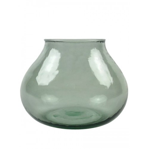 Vase en verre recyclé "goutte" vert clair Vase en verre recyclé "goutte" vert clair