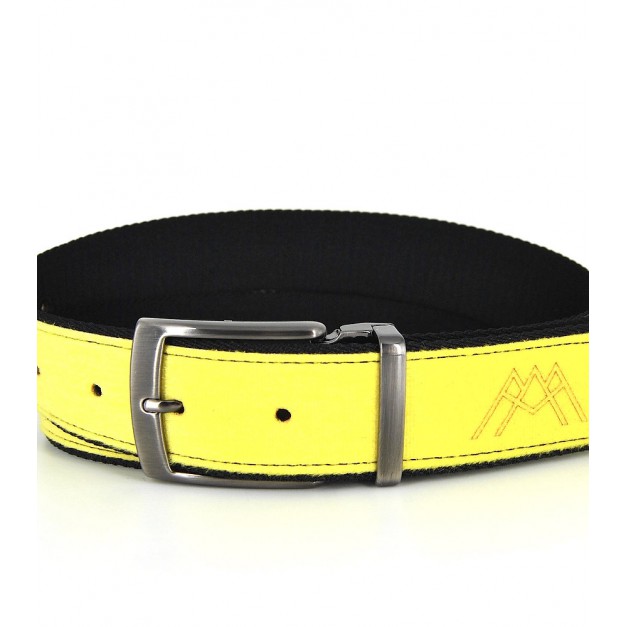 Ceinture upcyclée Skinalp jaune/noir