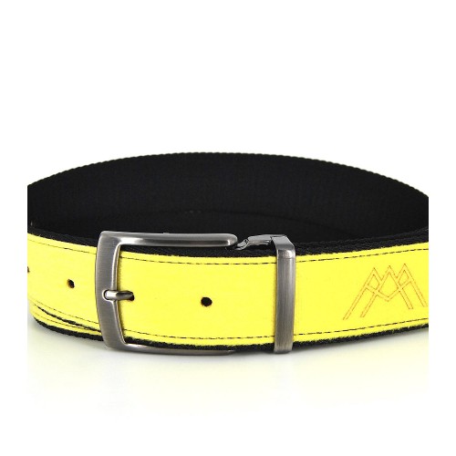 Ceinture upcyclée Skinalp jaune/noir