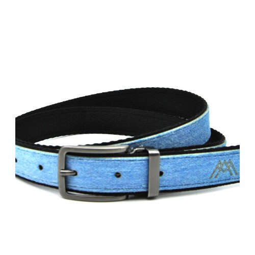 Ceinture upcyclée Skinalp bleu clair/noir Ceinture upcyclée Skinalp bleu clair/noir
