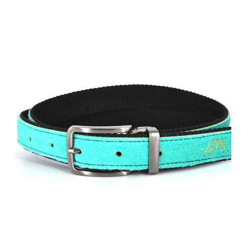 Ceinture upcyclée Skinalp turquoise/noir Ceinture upcyclée Skinalp turquoise/noir