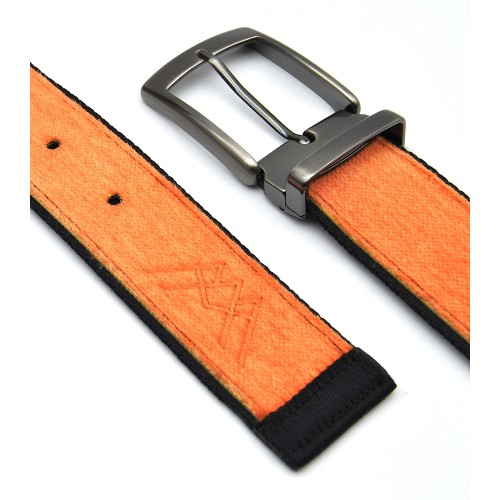Ceinture upcyclée Skinalp orange/noir Ceinture upcyclée Skinalp orange/noir
