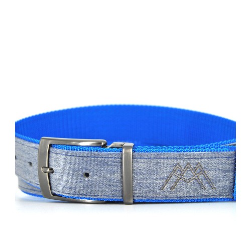 Ceinture upcyclée Skinalp gris/bleu électrique Ceinture upcyclée Skinalp gris/bleu électrique