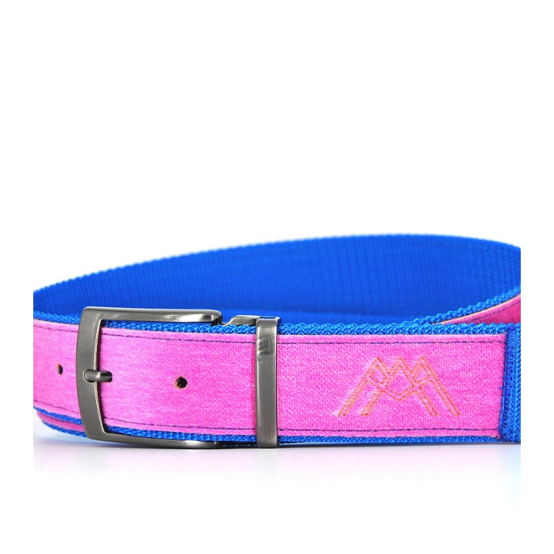 Ceinture upcyclée Skinalp rose/bleu électrique Voir la slide Ceinture upcyclée Skinalp rose/bleu électrique