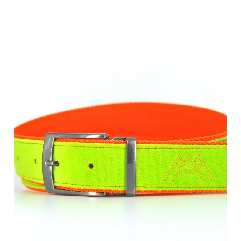 Ceinture upcyclée Skinalp vert/orange Voir la slide Ceinture upcyclée Skinalp vert/orange