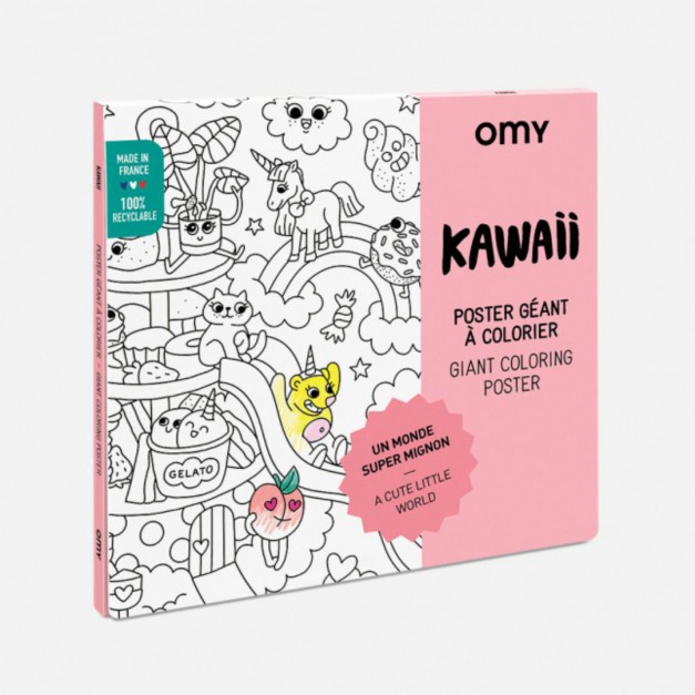 Omy - Poster géant à colorier Kawaïi