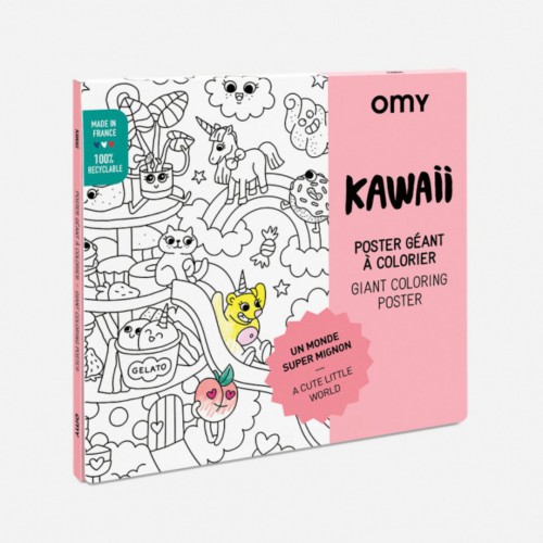 Omy - Poster géant à colorier Kawaïi