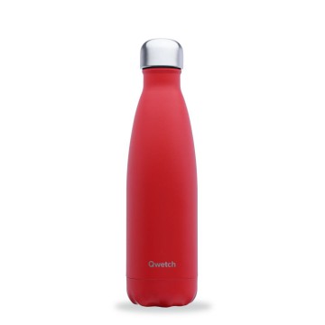 Gourde isotherme rouge cardinal 300g - Qwetch, chaud 12h, froid 24h