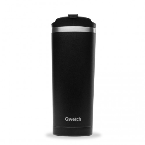 Travel Mug Noir 470 ml - Qwetch, garde chaud 6h et froid 12h