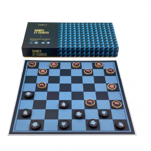 Jeu de Dames et Échecs 2 en 1 Cookut - Personnalisable et Écologique
