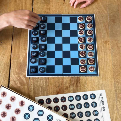 Jeu de Dames et Échecs 2 en 1 Cookut - Personnalisable et Écologique