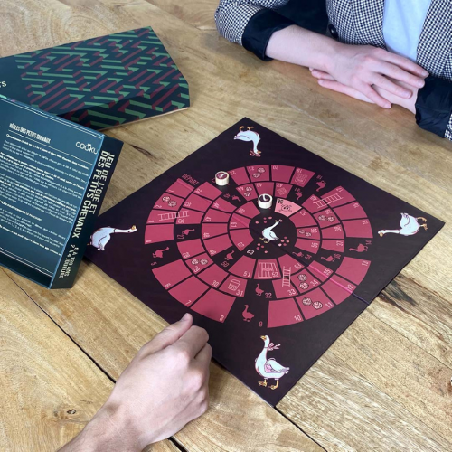 Jeu de l'Oie et des Petits Chevaux Cookut - 2 en 1 Écologique Jeu de l'Oie et des Petits Chevaux Cookut - 2 en 1 Écologique
