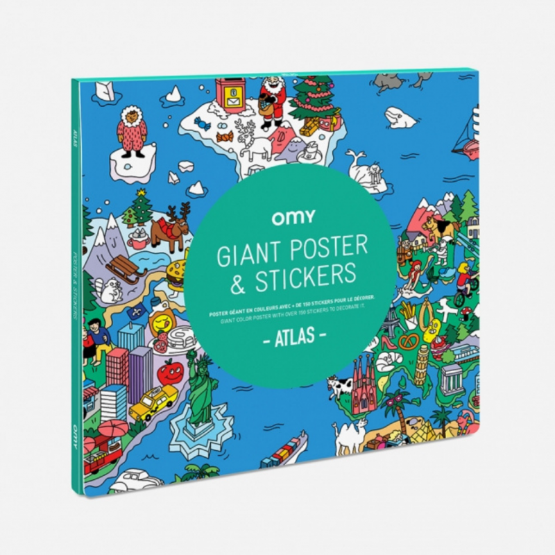 Voir la slide Omy - Poster et Stickers - Atlas - cherche & trouve