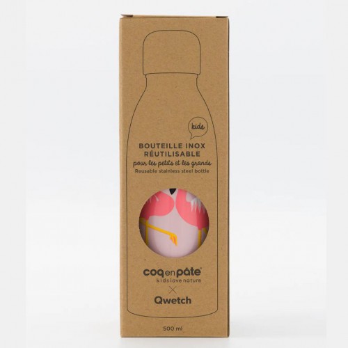Gourde enfant inox Flamant rose - Coq en Pâte