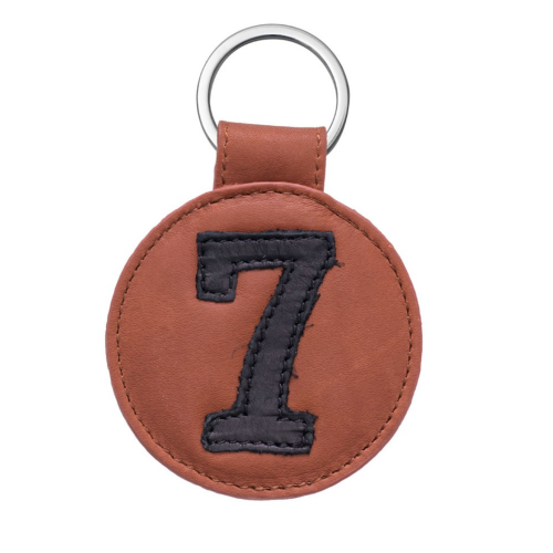 Porte clefs en cuir Entre 2 Rétros - brun Porte clefs en cuir Entre 2 Rétros - brun