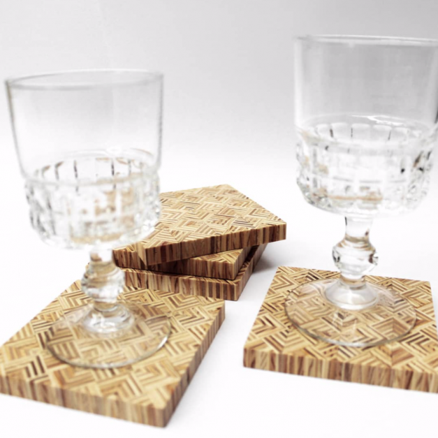 Set de 4 sous-verres en bois