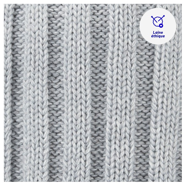 Cabaïa - Bonnet + 3 pompons - Kir Royal Light Grey