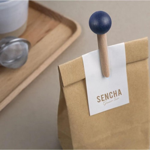 Pince à sachet en bois bleu nuit - tout simplement, Pince à sachet en bois bleu nuit - tout simplement,
