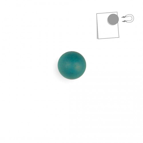 Magnet boule en bois bleu canard - tout simplement, Magnet boule en bois bleu canard - tout simplement,
