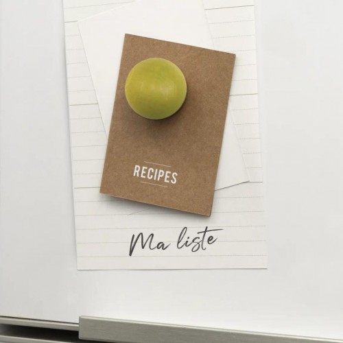 Magnet boule en bois vert anis - tout simplement,