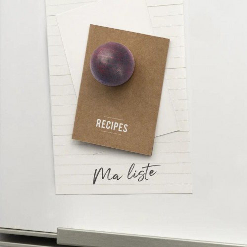 Magnet boule en bois bordeaux - tout simplement, Magnet boule en bois bordeaux - tout simplement,