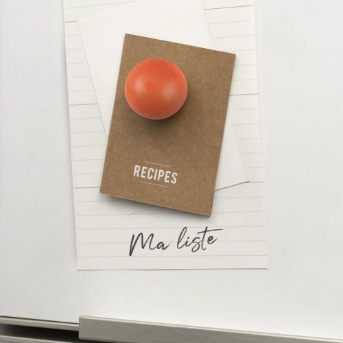 Magnet boule en bois orange - tout simplement, Magnet boule en bois orange - tout simplement,