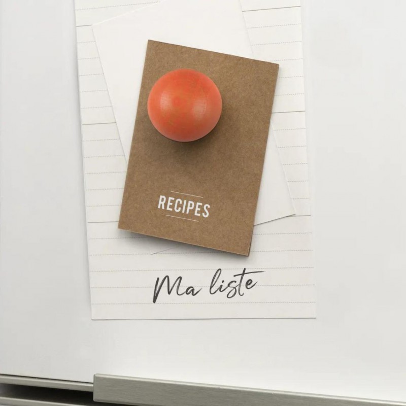 Magnet boule en bois orange - tout simplement, Voir la slide Magnet boule en bois orange - tout simplement,