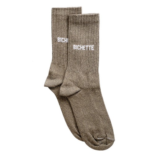 Félicie Aussi - Chaussettes Bichette Paillettes Beige - France Félicie Aussi - Chaussettes Bichette Paillettes Beige - France