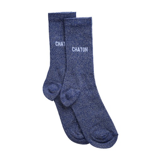 Félicie Aussi - Chaussettes Paillettes Chaton Bleu Marine Félicie Aussi - Chaussettes Paillettes Chaton Bleu Marine