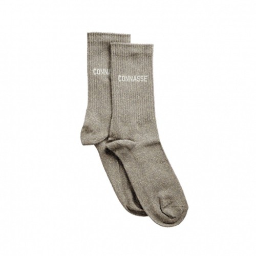 Félicie Aussi - Chaussettes Paillettes Connasse Gris Argent - Fabriquées en France Félicie Aussi - Chaussettes Paillettes Connasse Gris Argent - Fabriquées en France