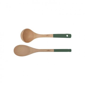 Cookut - Louche et cuillère en bois - Vert fougère