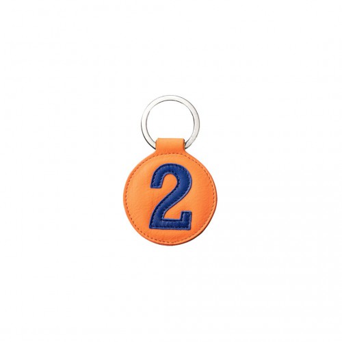 Porte clefs en cuir Entre 2 Rétros orange Porte clefs en cuir Entre 2 Rétros orange