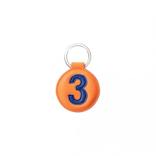 Porte clefs en cuir Entre 2 Rétros orange Porte clefs en cuir Entre 2 Rétros orange