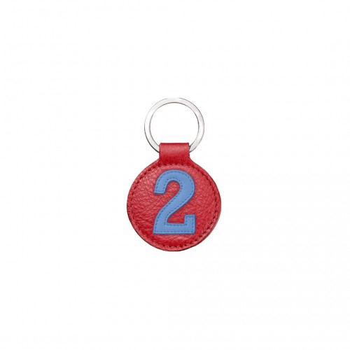 Porte clefs en cuir Entre 2 Rétros rouge Porte clefs en cuir Entre 2 Rétros rouge