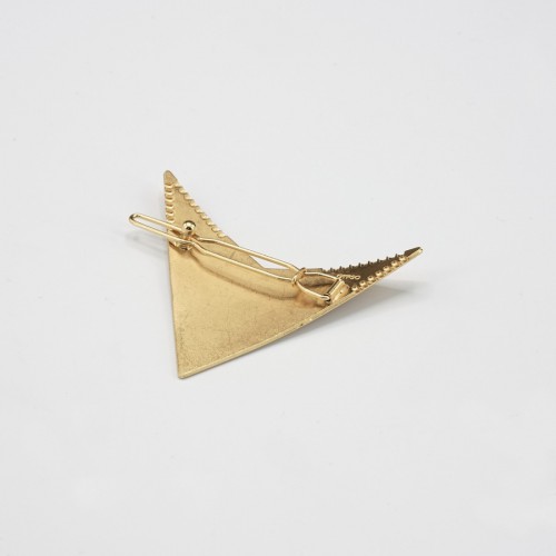 Gypso - Barette Zoé - doré brillant/camel pailleté