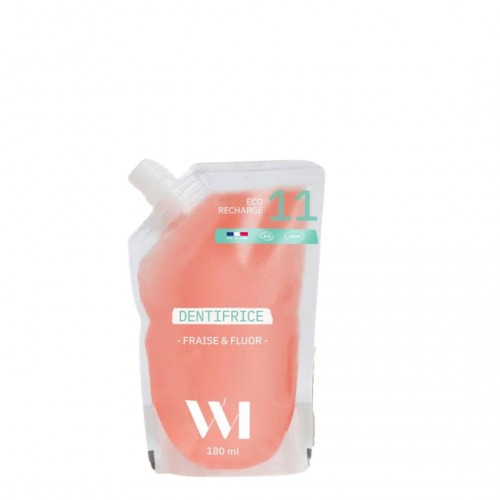 WhatMatters - Eco-recharge Dentifrice Fraise et fluor 180 ml WhatMatters - Eco-recharge Dentifrice Fraise et fluor 180 ml