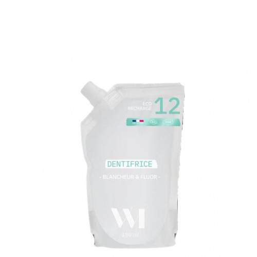 WhatMatters - Eco-recharge Dentifrice Menthe blancheur et fluor 180 ml WhatMatters - Eco-recharge Dentifrice Menthe blancheur et fluor 180 ml