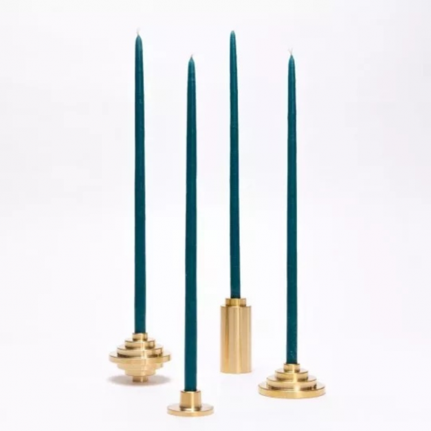 Bougeoir hybride FOLIES 1919 en laiton modulable - Maison Pechavy