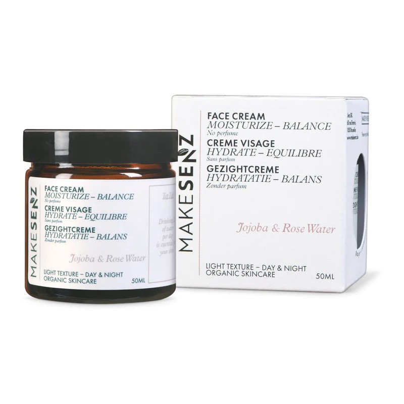 MakeSenz crème visage jojoba et eau de rose hydratante pour tous types de peaux Voir la slide MakeSenz crème visage jojoba et eau de rose hydratante pour tous types de peaux