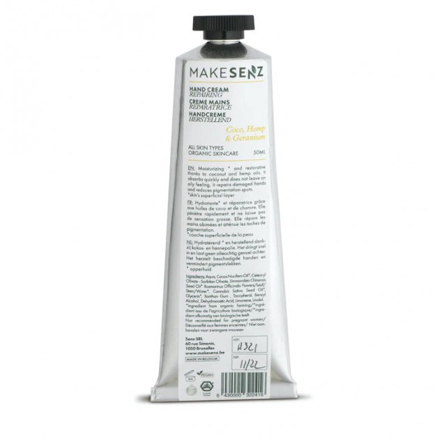 MakeSenz crème mains coco et chanvre