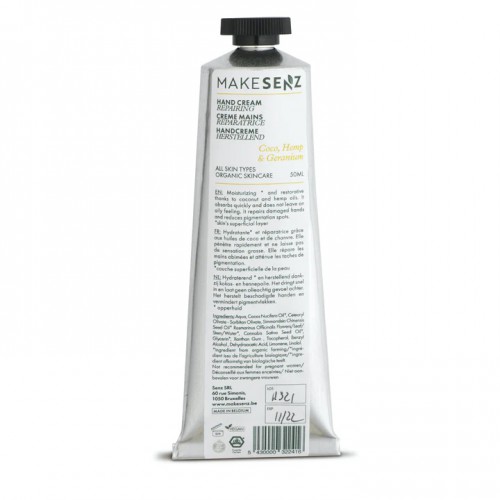 MakeSenz crème mains coco et chanvre MakeSenz crème mains coco et chanvre