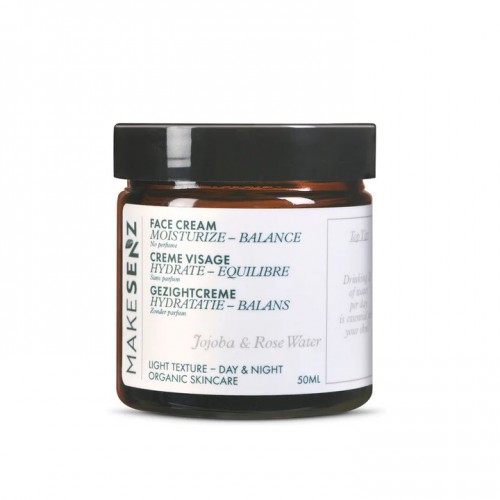 MakeSenz crème visage jojoba et eau de rose hydratante pour tous types de peaux MakeSenz crème visage jojoba et eau de rose hydratante pour tous types de peaux