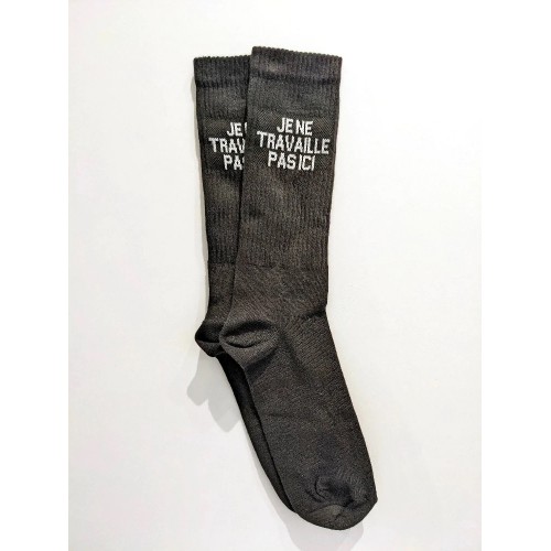 Félicie Aussi - Chaussettes Paillettes "Je Ne Travaille Pas Ici"