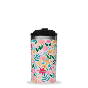 Travel Mug Flora Rose 300 ml - Qwetch, boisson chaude en sécurité